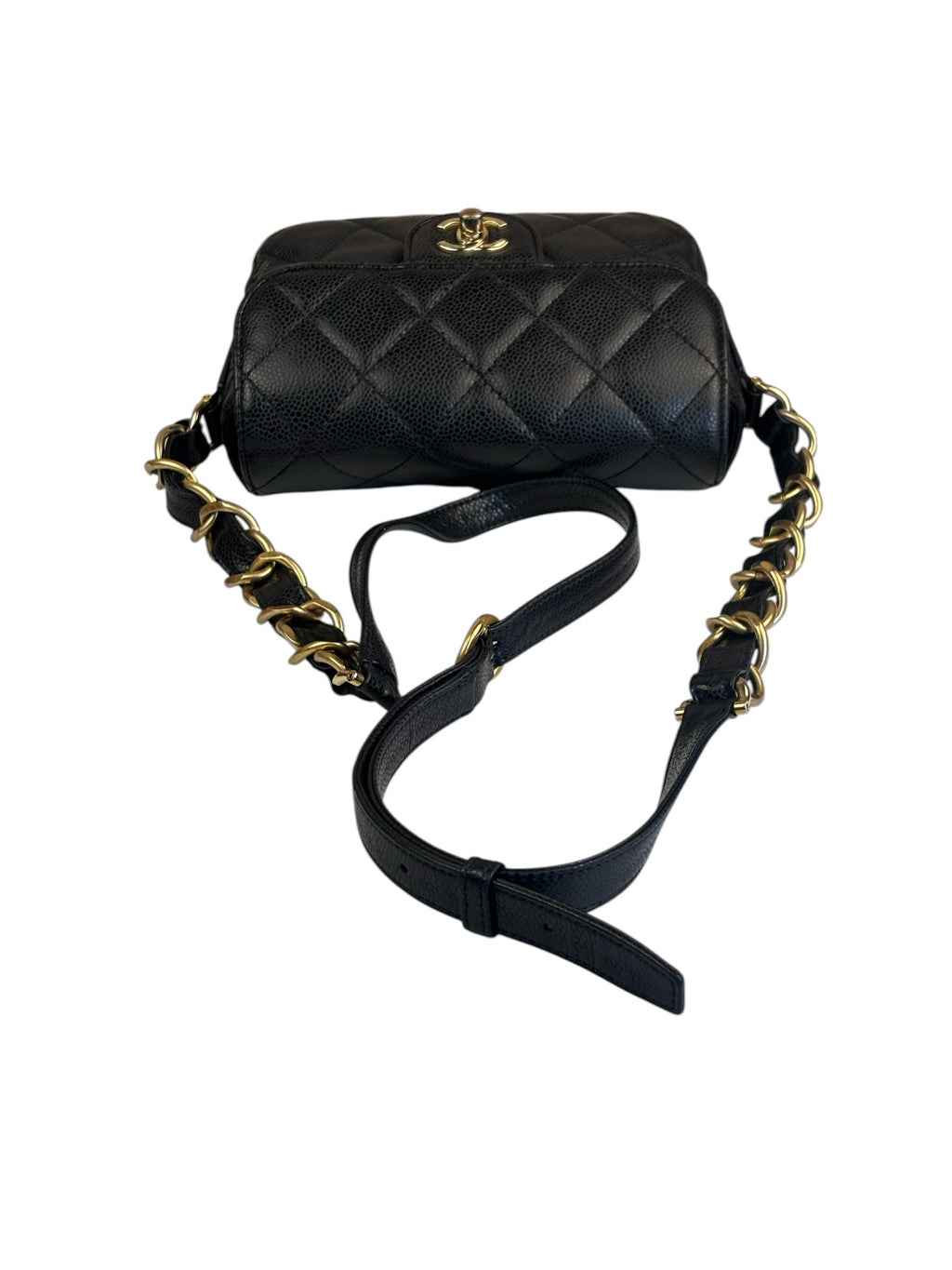 Chanel Black Caviar Quilted Leather Small Flap Bag 2021