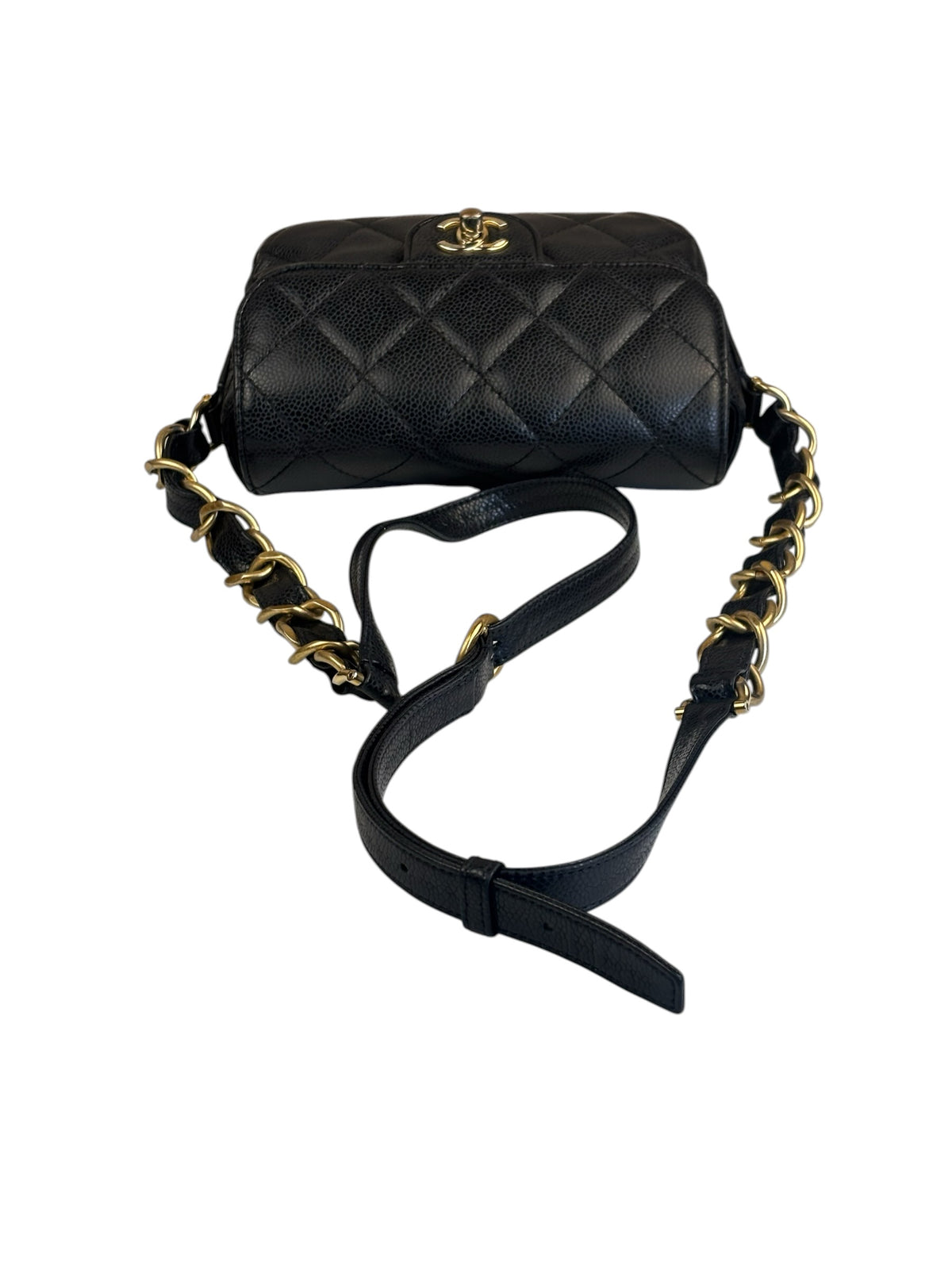Chanel Black Caviar Quilted Leather Small Flap Bag 2021