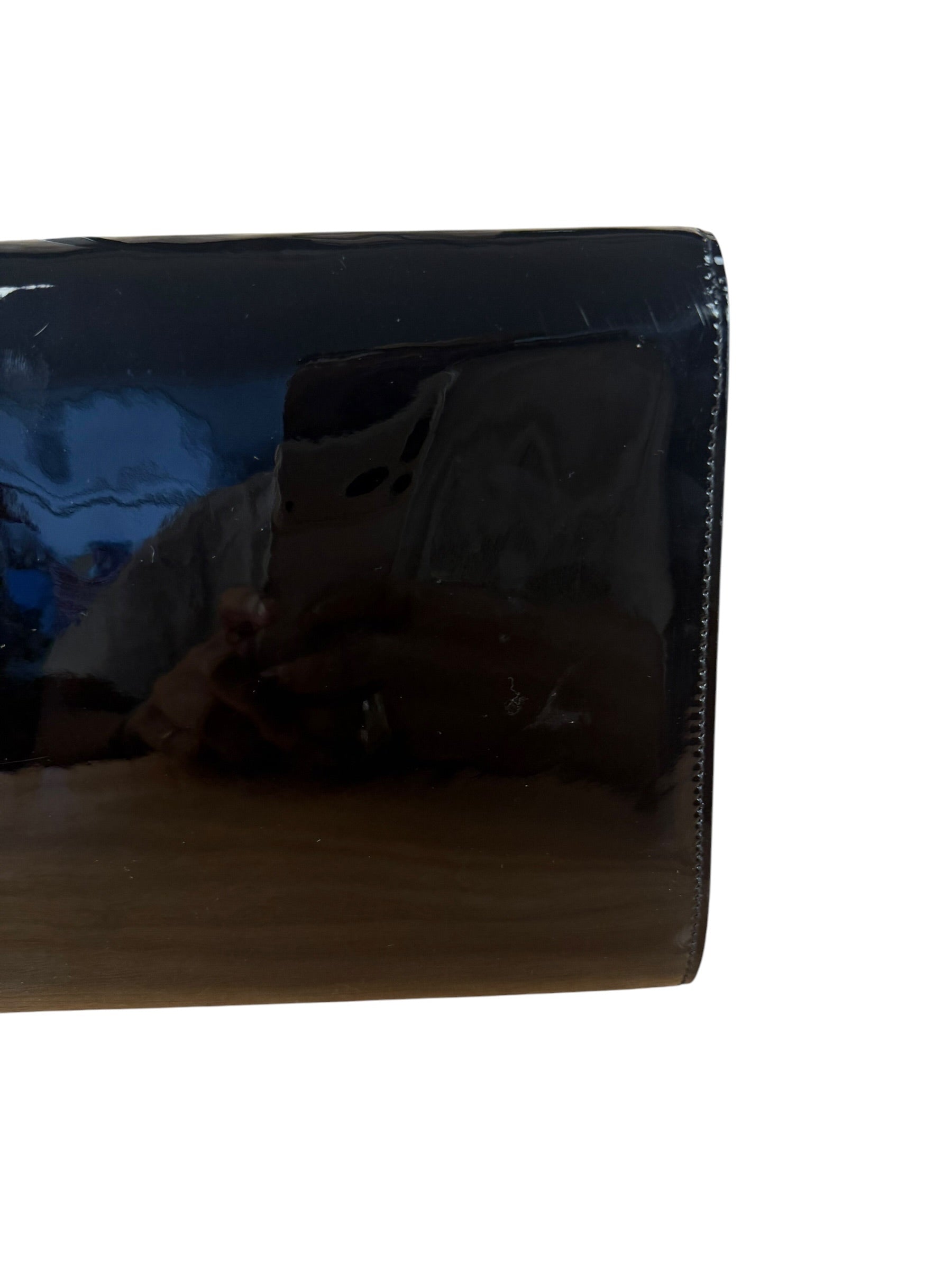 Yves Saint Laurent Black Patent Leather Belle De Jour Clutch