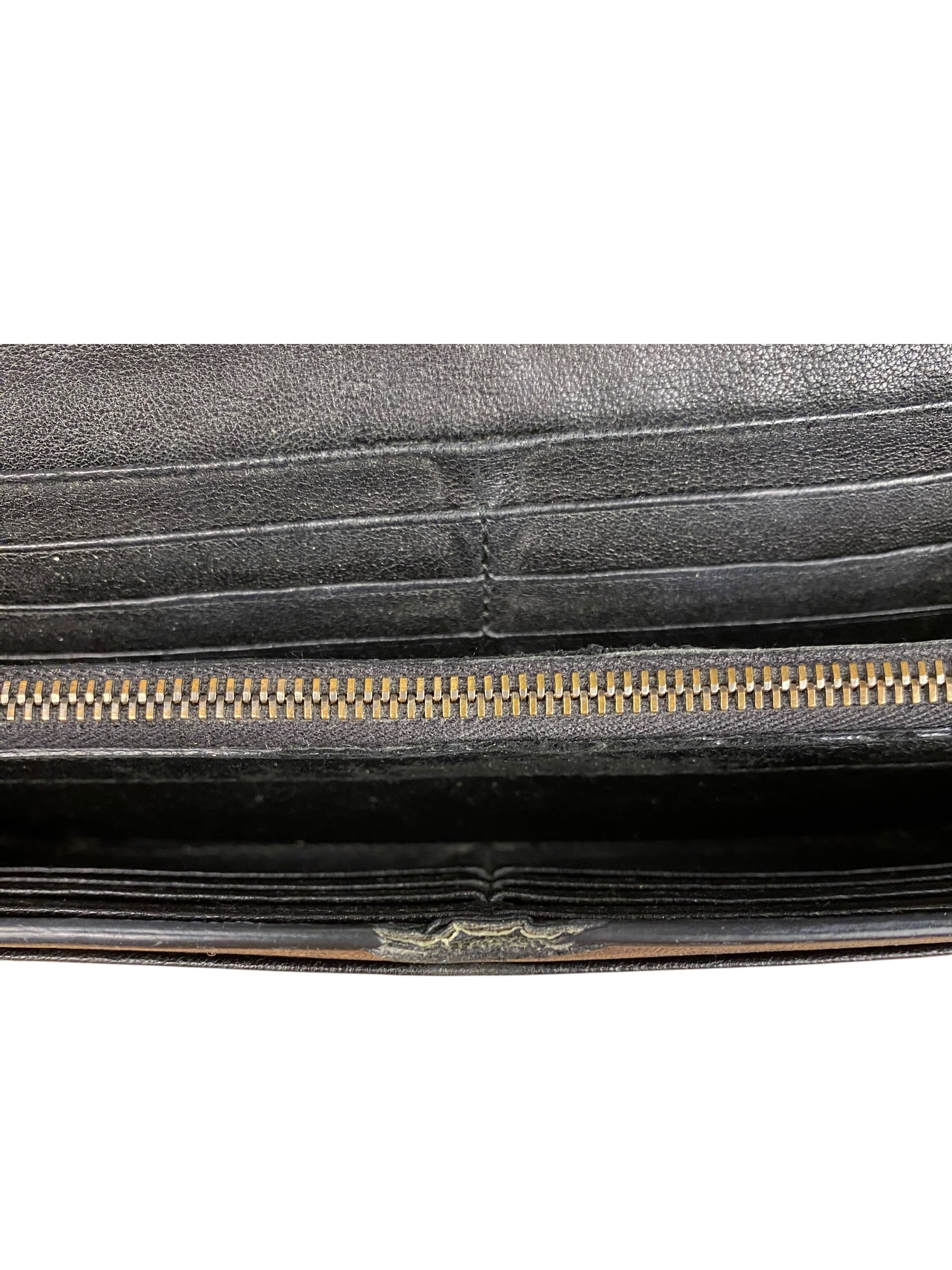 Bottega Veneta Woven Long Wallet Black