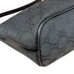 Gucci GG Vintage Black Canvas Monogram Boat Pochette