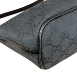 Gucci GG Vintage Black Canvas Monogram Boat Pochette