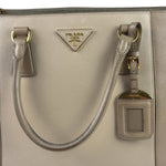 Prada Beige Saffiano Leather Galleria Large Shoulder Bag