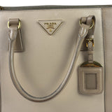 Prada Beige Saffiano Leather Galleria Large Shoulder Bag