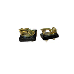 Chanel Black Resin FauxPearl Clip-On Earings