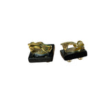 Chanel Black Resin FauxPearl Clip-On Earings