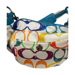 Coach Multicolor Leather Trim Scribble Hobo Bag