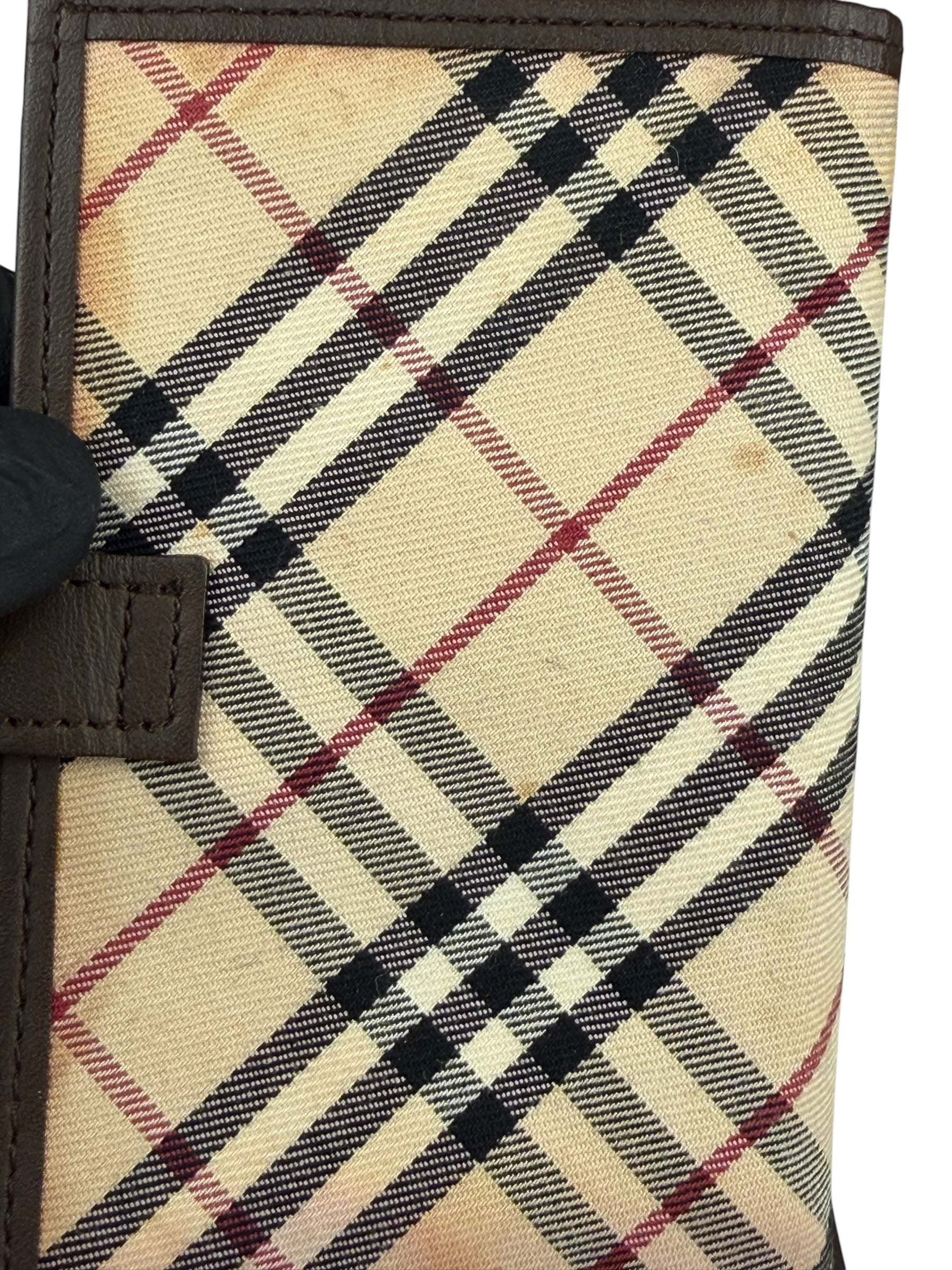 Burberry Vintage Leather Nova Mini 5-Ring Agenda Planner Cover