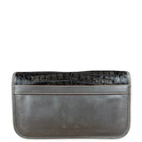 Gucci Vintage Grey Leather Flap Clutch