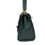 Coach Teal Crossgrain Leather Tilly Satchel 23 Two-Way Bag