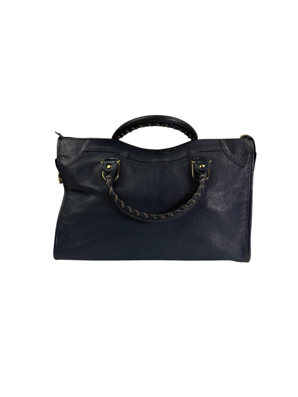 Balenciaga Navy Leather Velo Moto Two-Way Bag