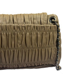 Prada Beige Nappa Leather Gaufre Chain Shoulder Bag