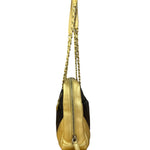 Chanel V Stitch Chevron Leather Black/Gold Chain Shoulder Bag 2014