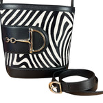 Gucci 73 Small Bucket Bag Zebra Print