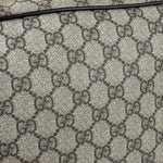 Gucci Brown Leather Trim Supreme Crossbody Bag