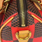 Louis Vuitton Red Pop Damier Nano Speedy Bandouliere Two-Way Bag