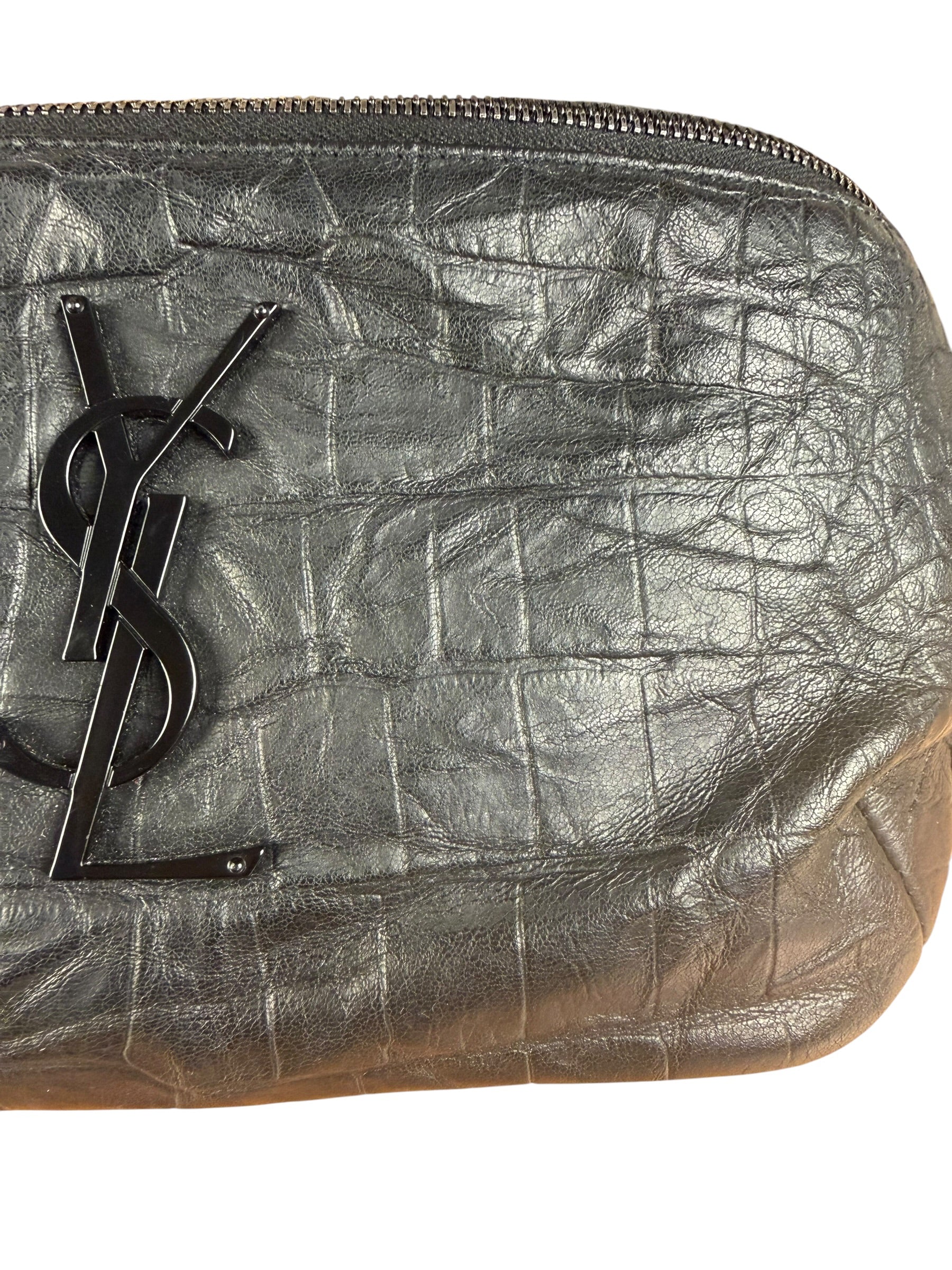 Saint Laurent Crocodile Embossed Marsupio Belt Bag
