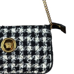 Versace Black/White Tweed Pochette