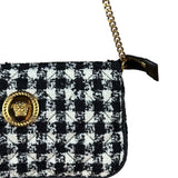 Versace Black/White Tweed Pochette
