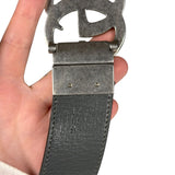 Gucci Belt Reversible Black GG Supreme/Black Silver Hardware