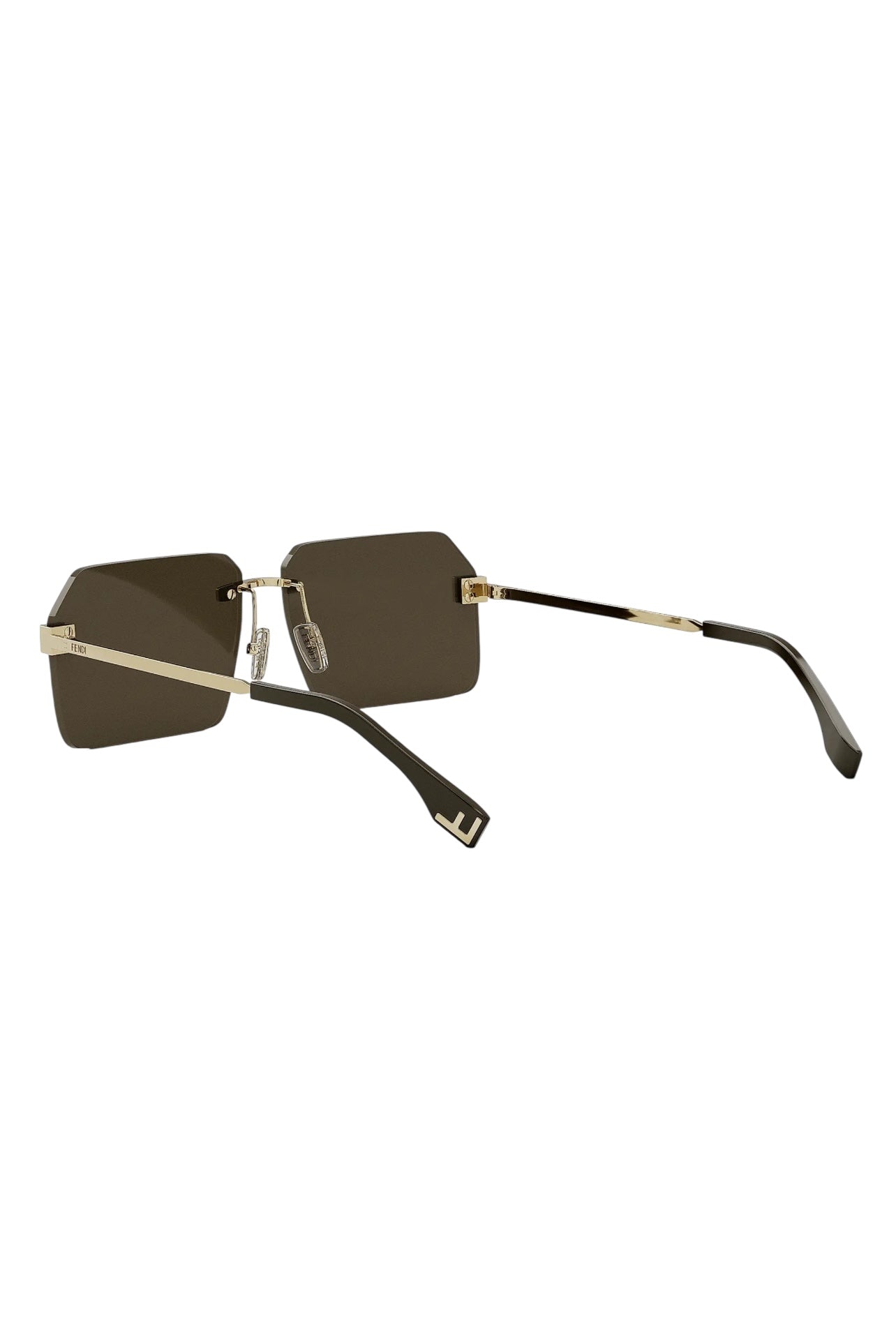Fendi Sky Gold Tone Rimless Sunglasses