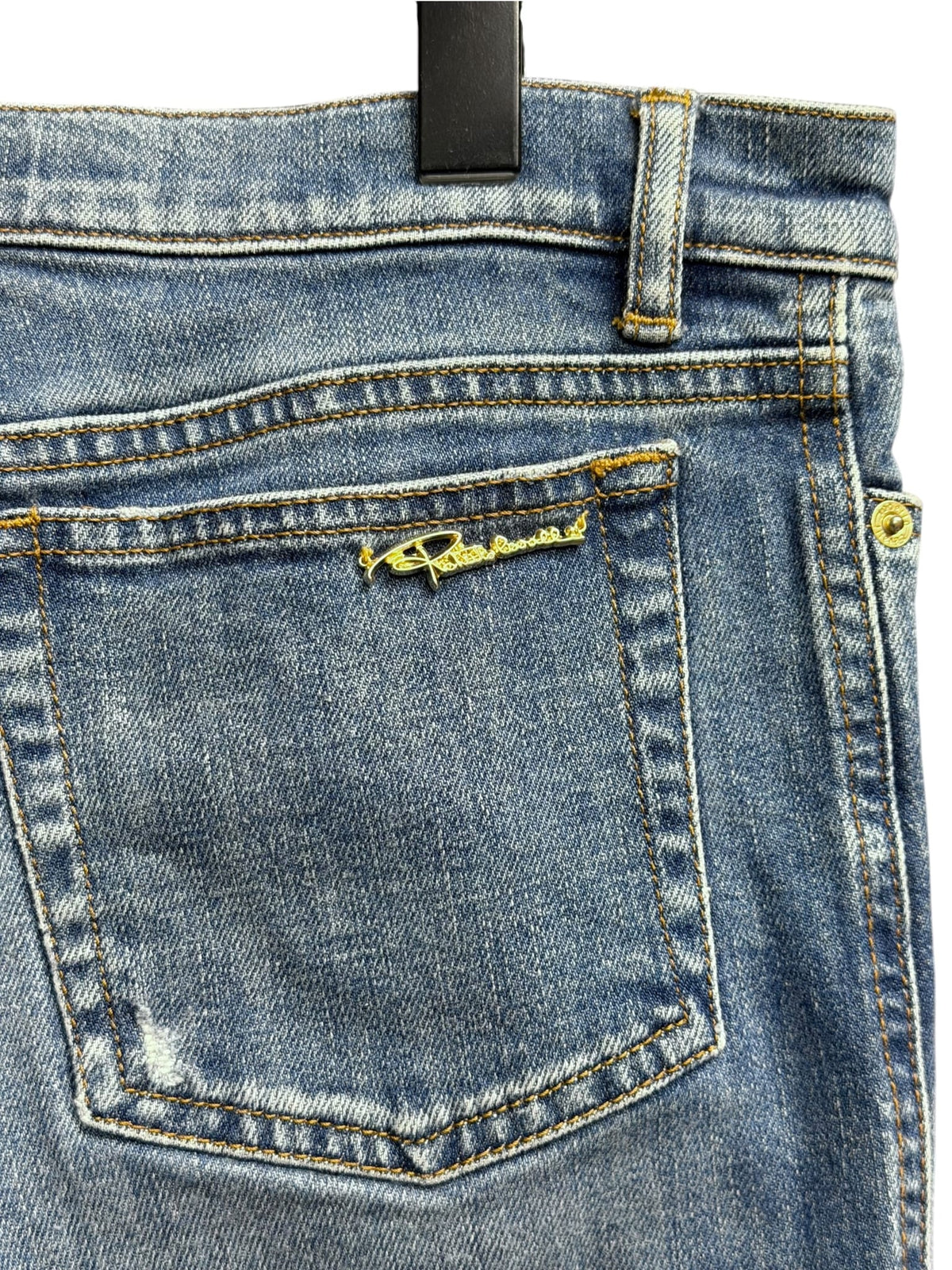 Roberto Cavalli Straight Leg Blue Denim Jeans