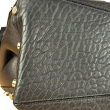 Jimmy Choo Black Leather Lockett Pebble Shoulder/Hand Bag