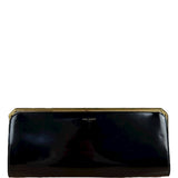 Saint Laurent Black Patent Date Charnière Minaudière Clutch