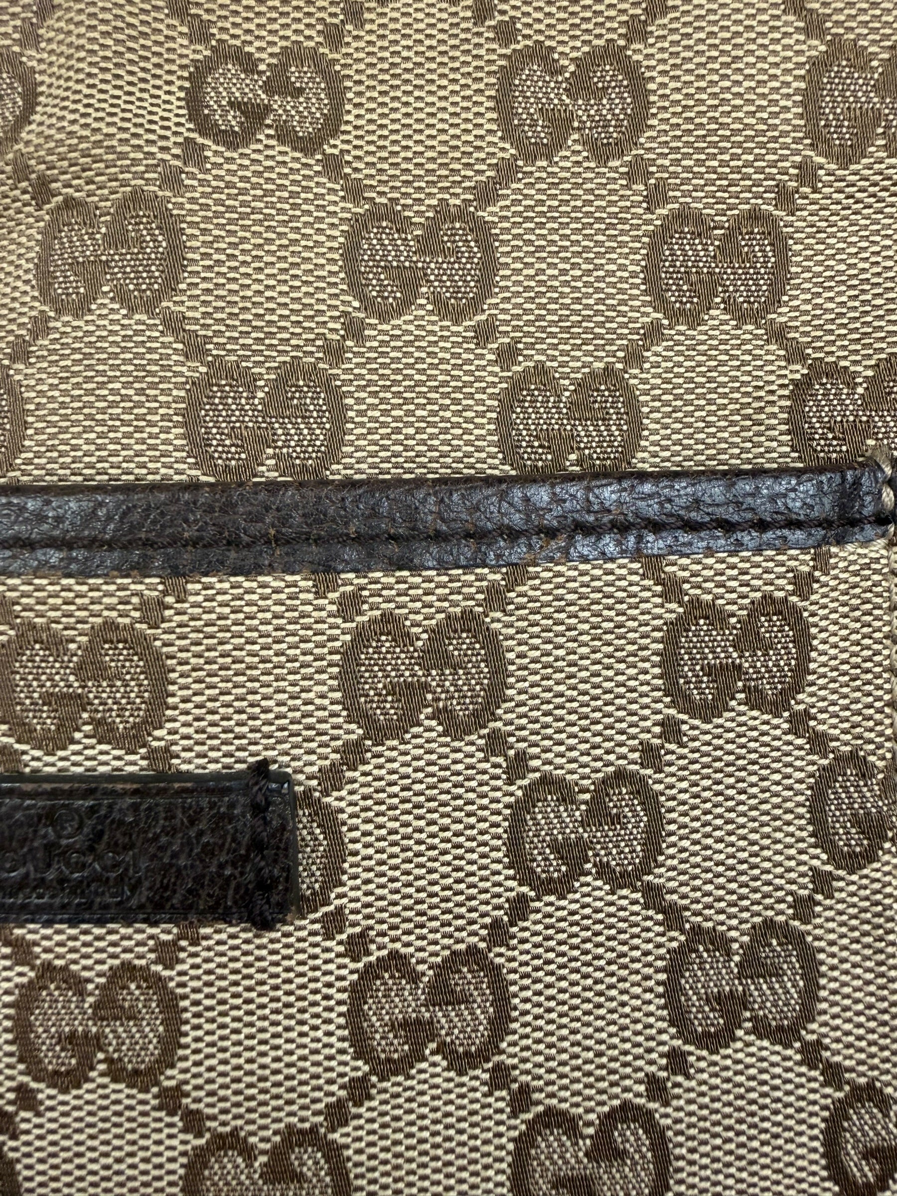 Gucci GG Vintage Beige/Brown Canvas Crossbody Bag
