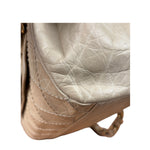 Chanel Beige Quilted Leather Accordion Double Flap Bag 2005