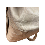 Chanel Beige Quilted Leather Accordion Double Flap Bag 2005