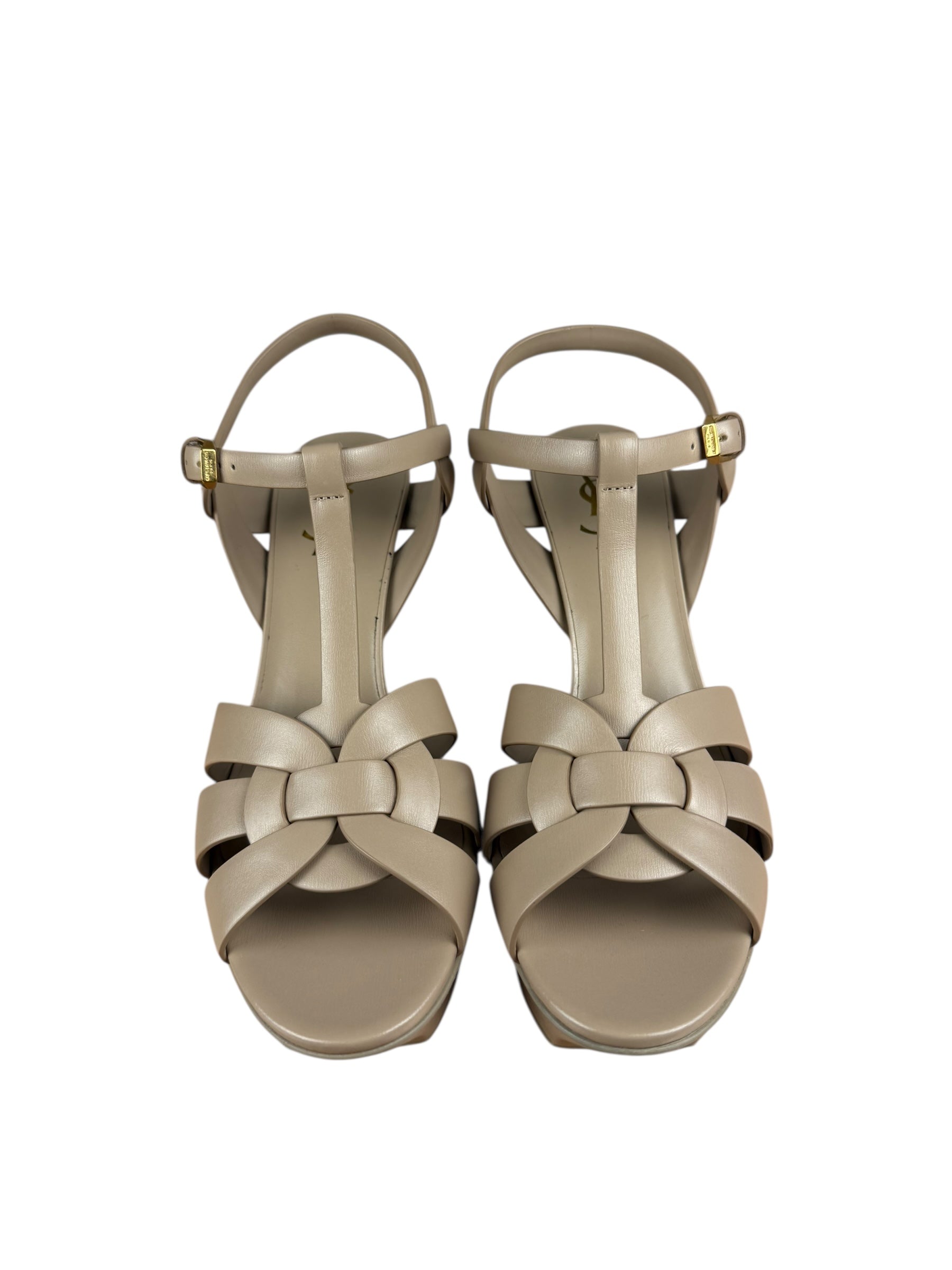 Saint Laurent King Palm Heels Beige