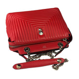 Fendi Vintage Red Calfskin Potcom Click Small Shoulder Bag