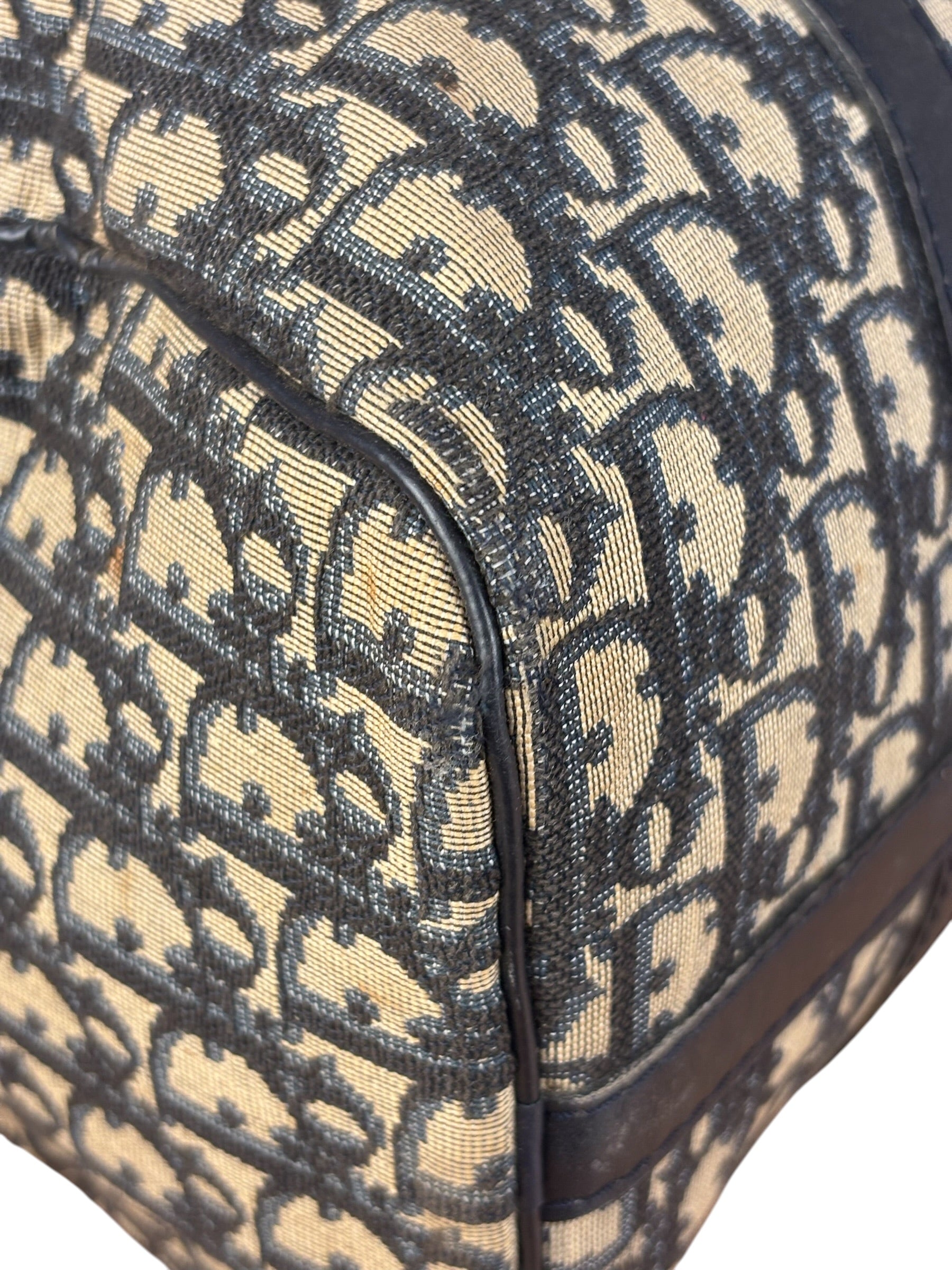 Christian Dior Canvas Monogram Trotter Mini Boston Hand Bag