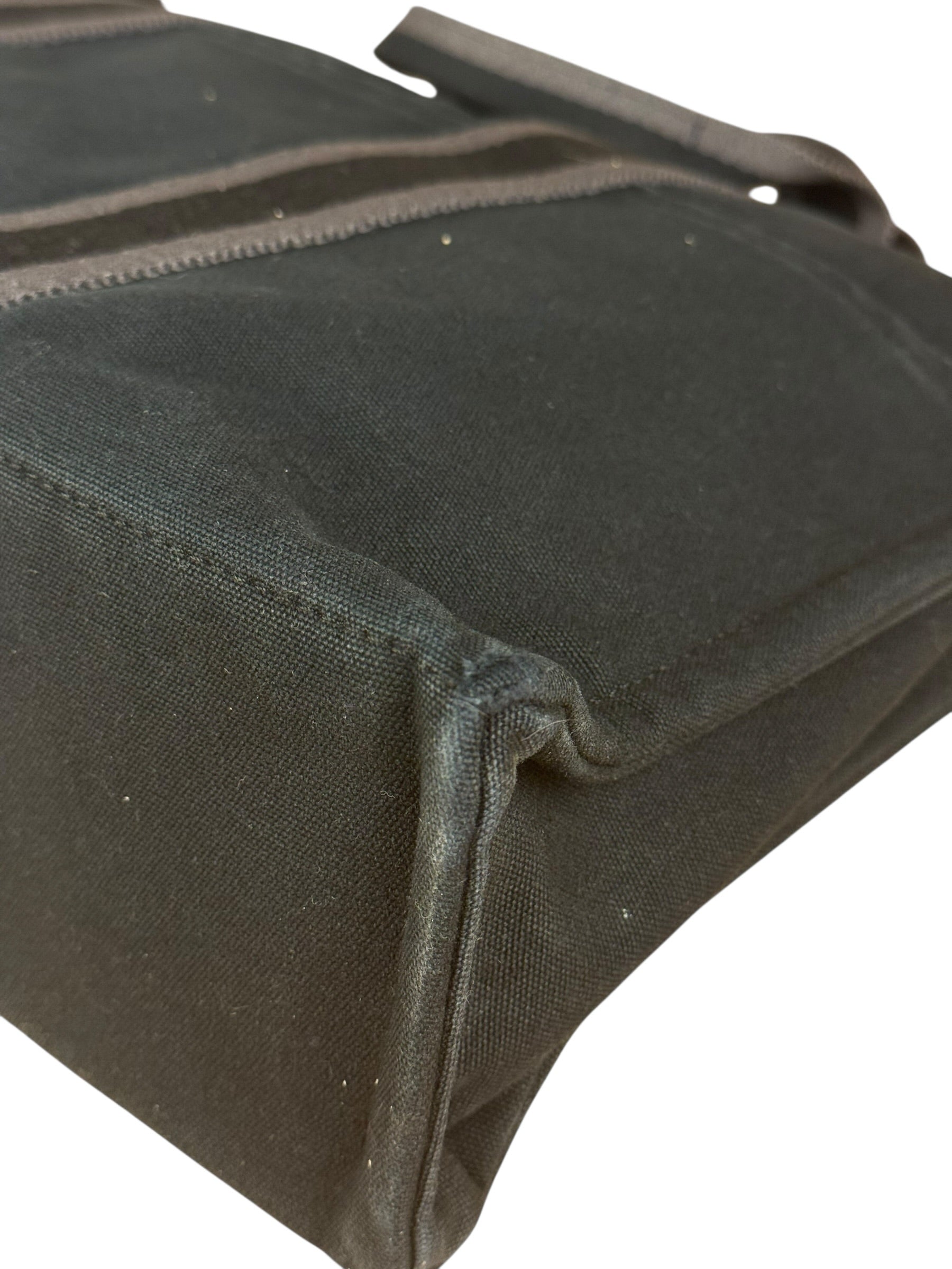 Hermes Fourre-Tout MM Canvas Black Tote