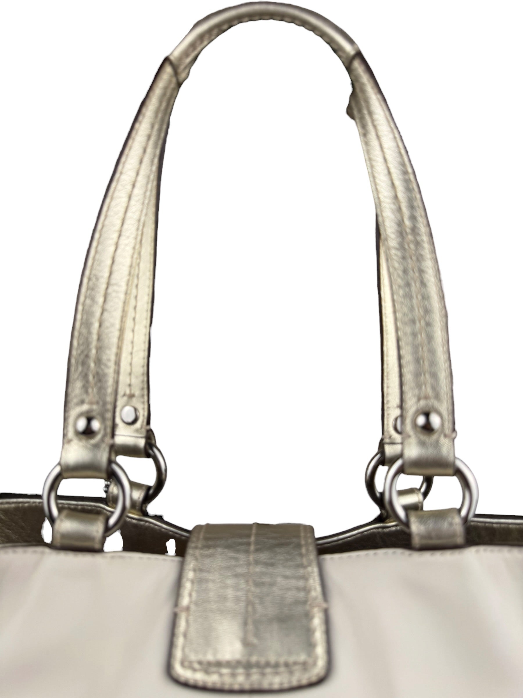 Coach Cream Pebbled leather Carryall Soho Shoulder Bag