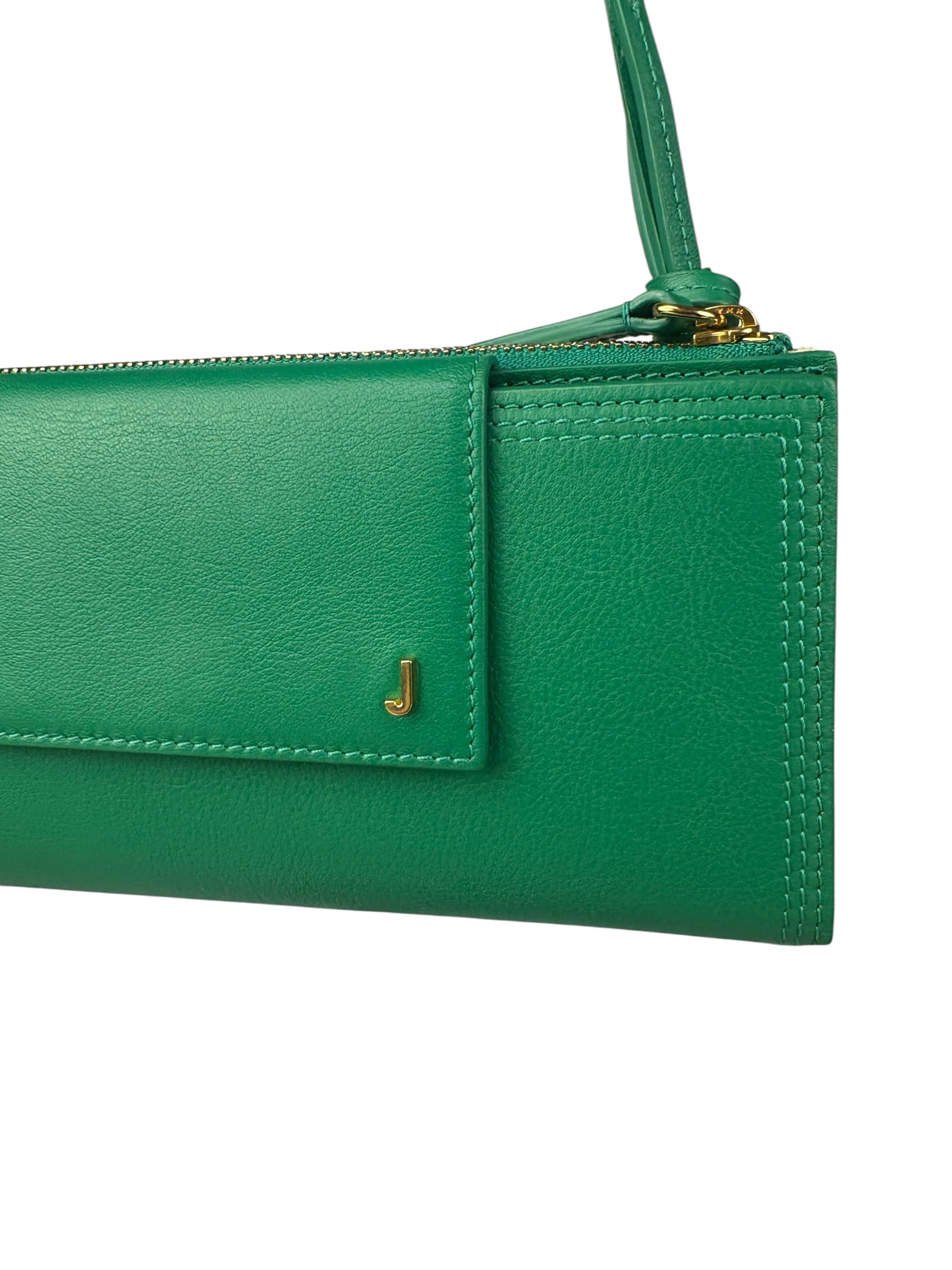 Jacquemus Green Le Pichoto Leather Shoulder Bag