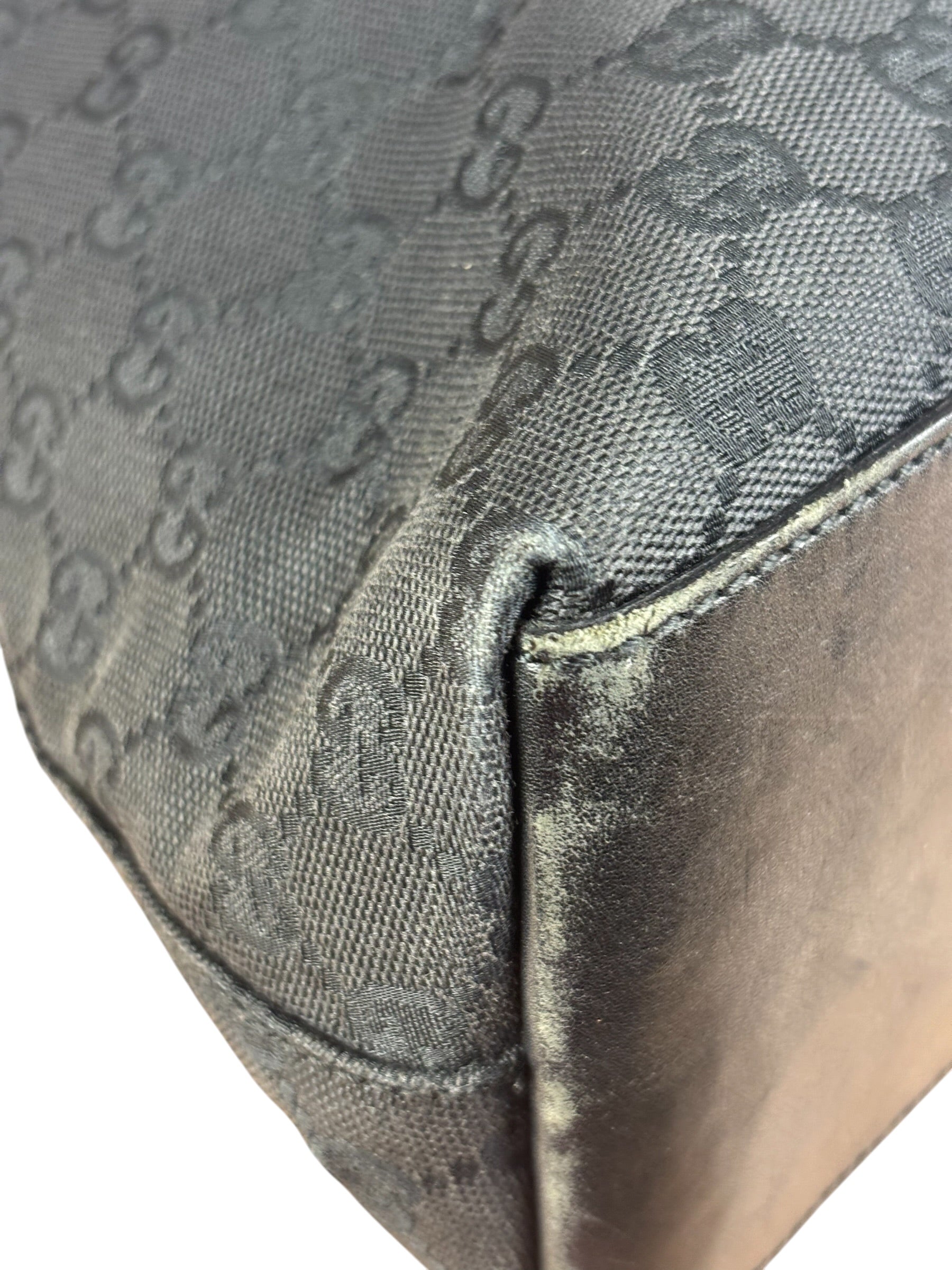 Gucci Trim Leather GG Monogram Jackie Hobo Shoulder Bag