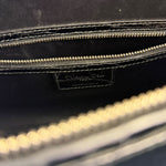 Christian Dior Rare Black/Navy Croc Embossed Lady Dior Handbag