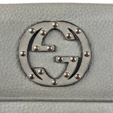 Gucci Light Blue GG Embellished Leather Long Wallet
