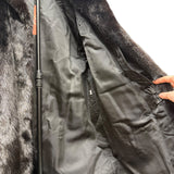 Vintage Black Fur Mid Length Coat