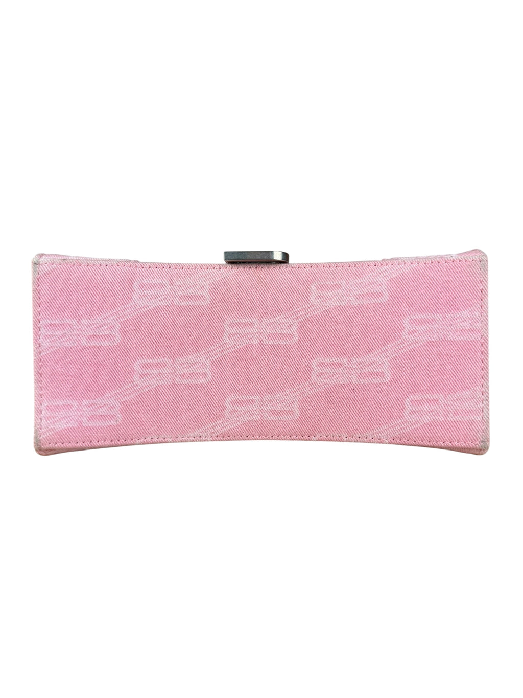 Balenciaga Pink Denim Small Hourglass 2Way Handbag