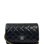 Chanel Black Quilted Wallet On Chain 2019