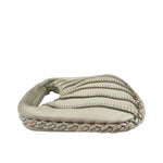 Bottega Veneta Ivory Leather Mini Cervo Braided Hobo Bag