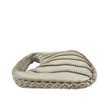Bottega Veneta Ivory Leather Mini Cervo Braided Hobo Bag