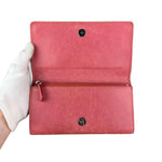 Balenciaga Pink Leather Moto Long Wallet