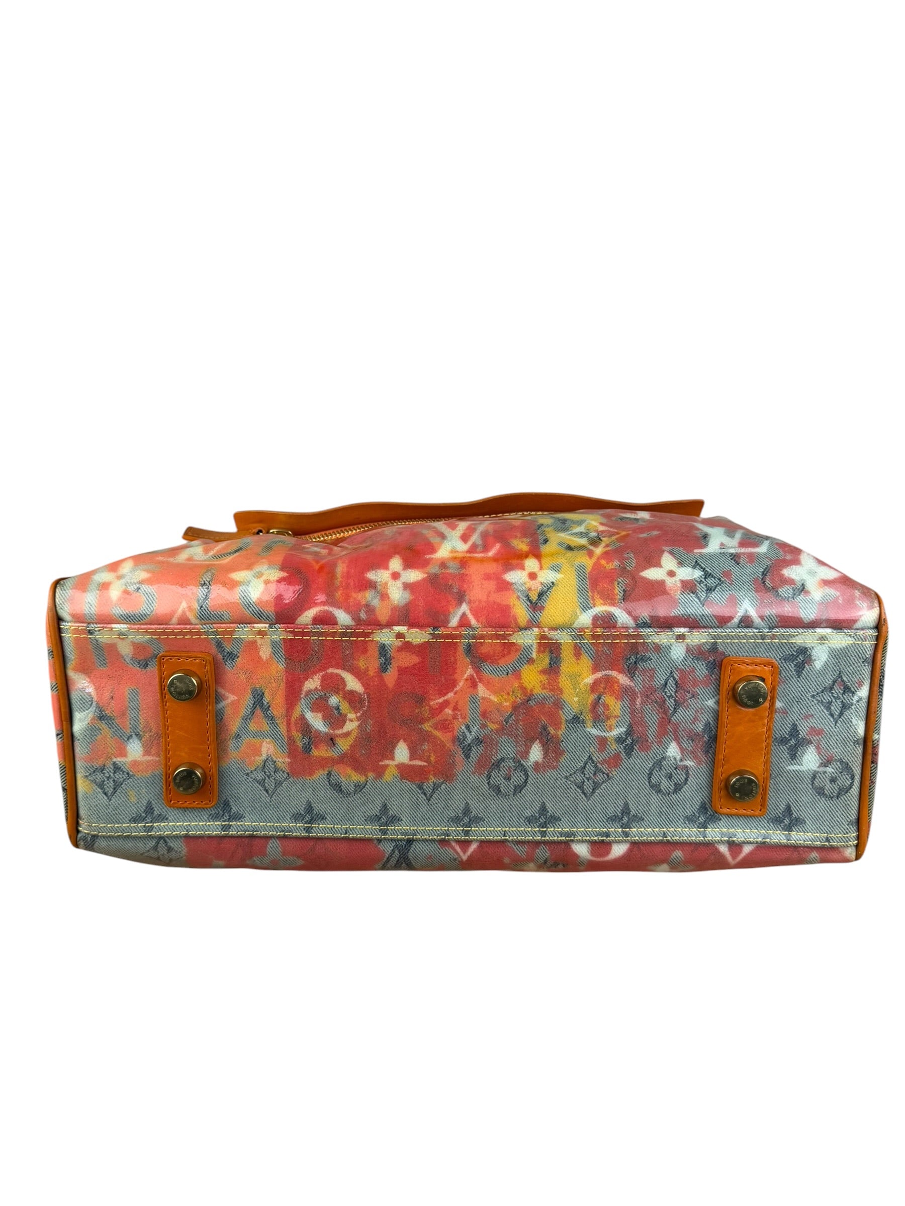 Louis Vuitton Richard Prince Orange Vinyl Canvas Monogram Hand Bag PM