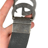 Gucci Belt Reversible Black GG Supreme/Black Silver Hardware