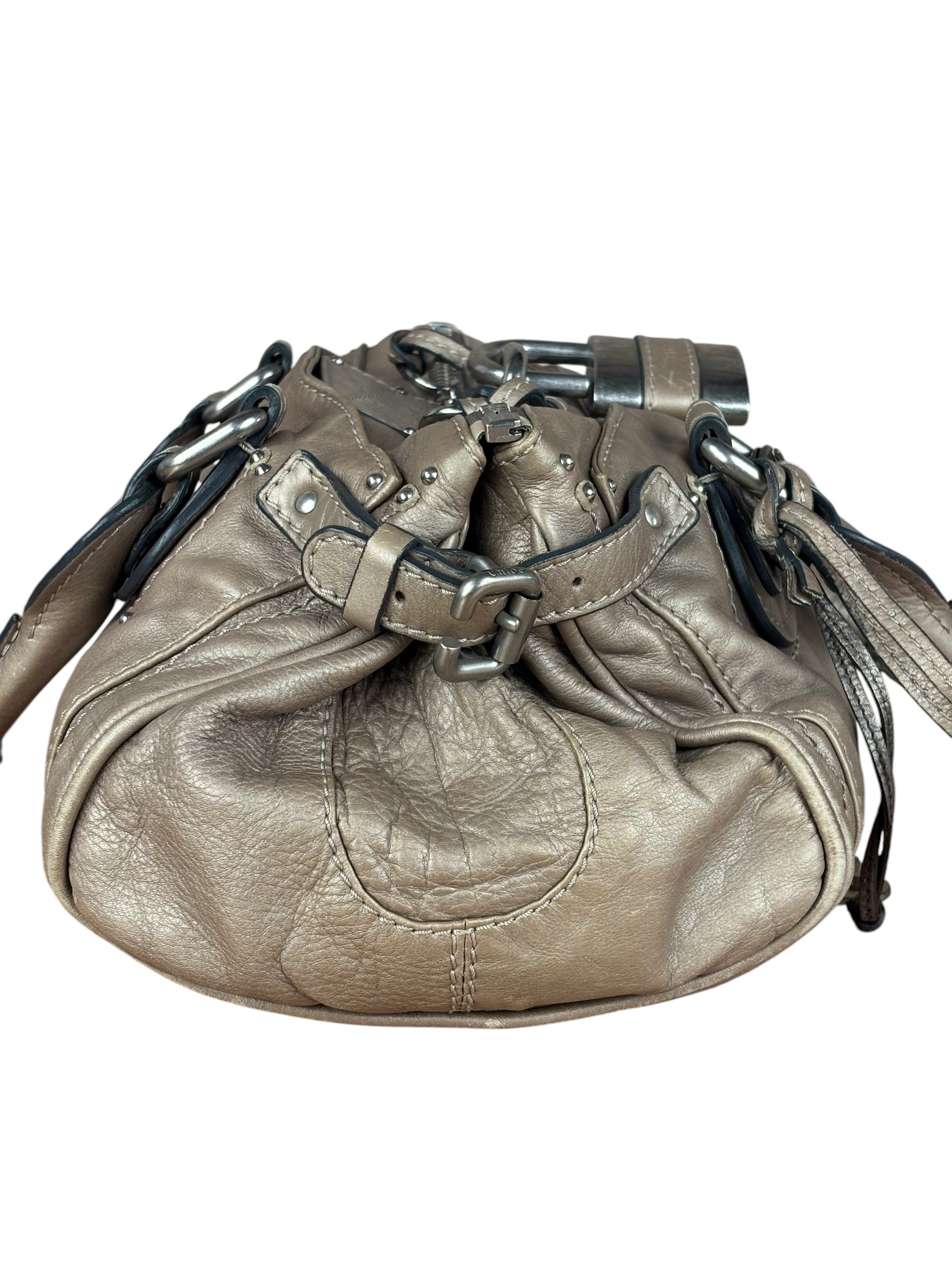 Chloe Vintage Metalic Gold Paddington Handbag