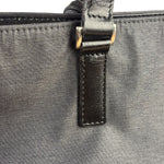 Burberry Grey Nylon/Leather Trim Tote